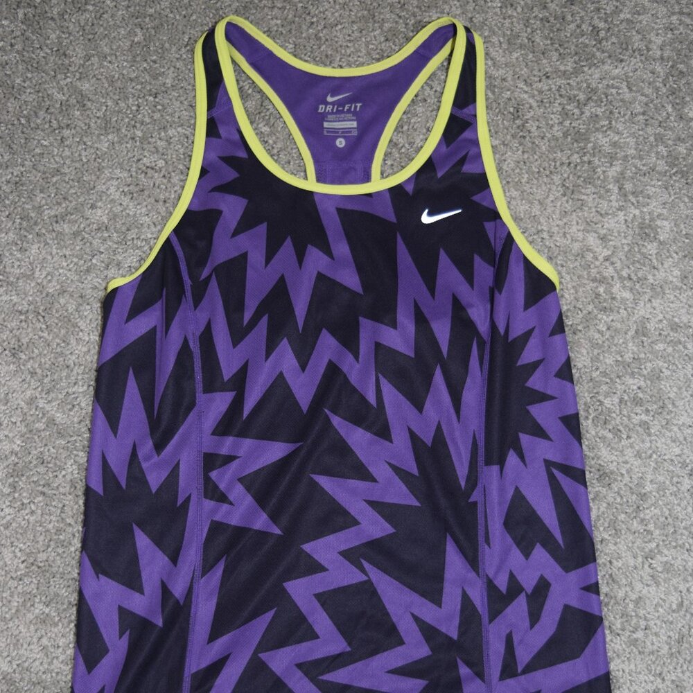 Nike Women’s Tank Top Racerback Size Small Purple Yellow‎ Black